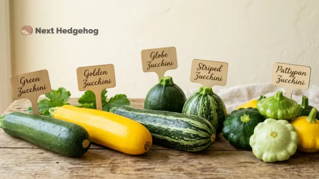 different types of zucchini