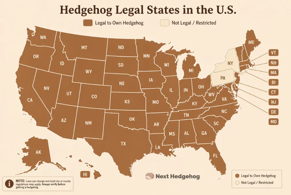hedgehog legal states in us