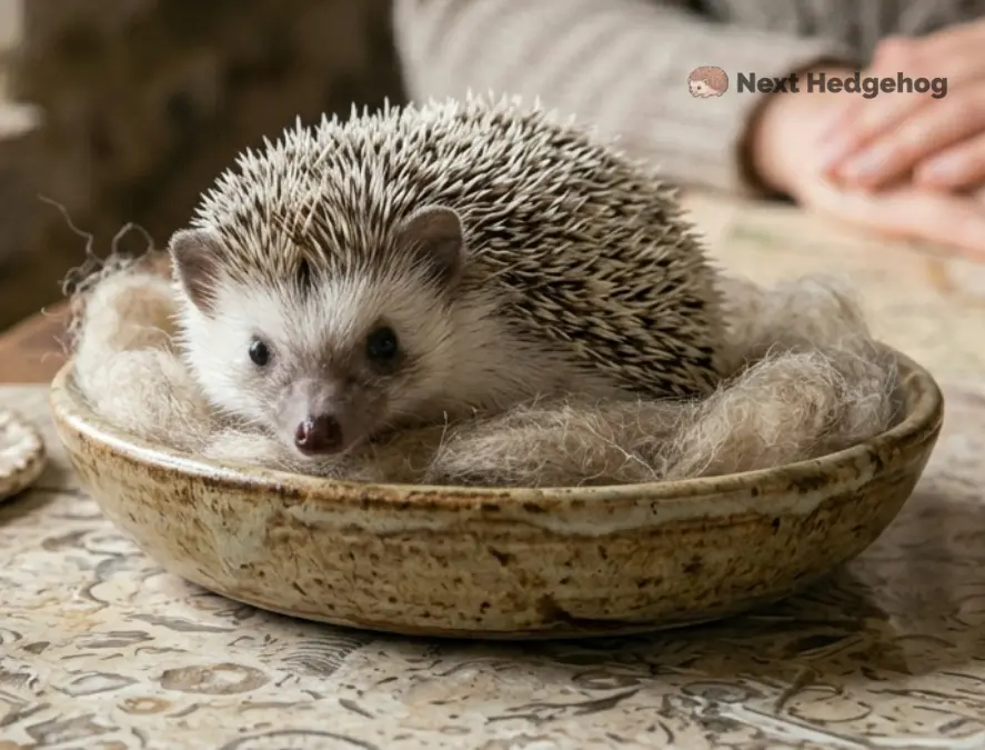 baby hedgehog with whiskers