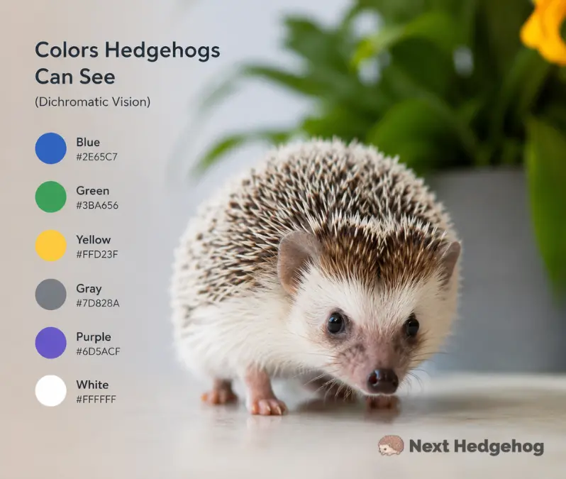 colors hedgehogs can see